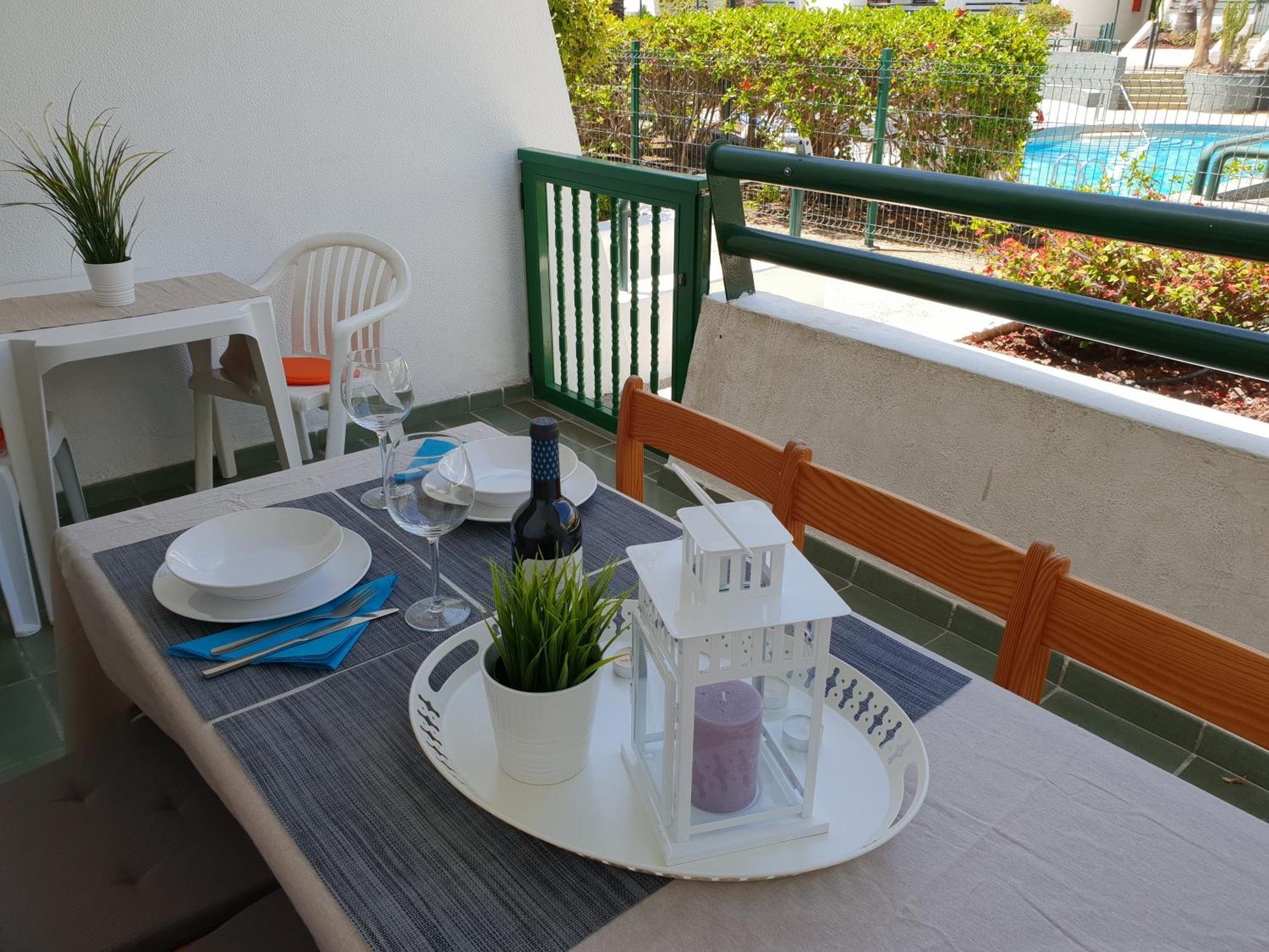 Appartement Casa Palmera 2 Only 150 Meters To The Beach, Heated Pool, Wifi, Sat-tv, Terrace, Location, Washing Machine Playa de las Américas